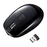 サンワサプライ 充電式ワイヤレスブルーLEDマウス MAWBL118BK
