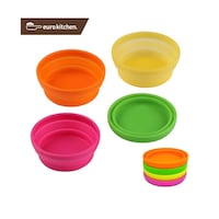 ユーロキッチン シリコン折りたたみアイスカップ4色セット