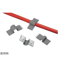 パンドウイットコーポ 固定具コードクリップ ゴム系粘着テープ付き グレー(100個入) A2C12AC8