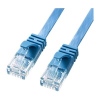 サンワサプライ カテゴリ6AフラットLANケーブル KBFL6A10BL