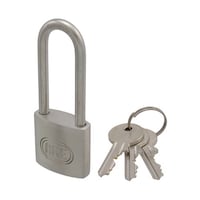 ハイロジック ステンレス製Wロック南京錠 弦長 30mm 3本キー 72824