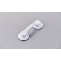 日本緑十字社 強力吸盤ドアハンドル ドアハンドル210 白 二重真空吸着方式 取り付け外し可能 210×72×42mm 342041