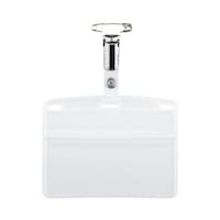 オープン工業 タッグ名札 金属クリップ ソフトヨコ名刺 10枚 NT6