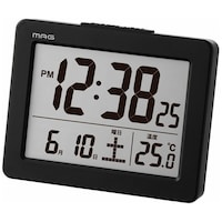 ノア精密 MAGデジタル目覚まし時計 ブリム ブラック T779 BKZ