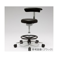 東洋工芸 フットペダルチェア (FP127Cシリーズ) 足掛けリング付き・背付き ブラック