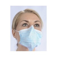 アズワン ArchAway ダブルシール イヤーループ マスク スカイブルー 1ケース(50枚×12箱入)