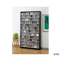 オークス CDストッカー 109×26.5×197.5cm ダーク