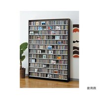 オークス CDストッカー 139×26.5×197.5cm ダーク