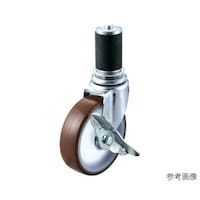 ユーエイキャスター ETFS型キャスター 自在車ゴムパイプ差し込み式(ストッパー付) ETF100URS,Φ22