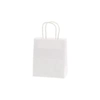 シモジマ 手提げ紙袋 25チャームバッグ 2112 晒白無地 50枚