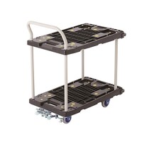 金沢車輌 中型静音樹脂台車2段 フットブレーキ付