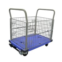 ナンシン 静音樹脂台車 (メッシュ柵・ブレーキ付/300kg)