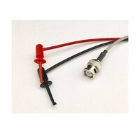 DreamSound BNCコネクタICクリップ(赤/黒)付き同軸テストリード(1m)