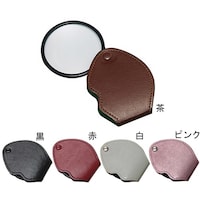 クリアー光学 携帯用ルーペ 合皮 拡大鏡 ガラスレンズ 3倍 65mm ピンク