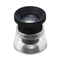 クリアー光学 0.1mm目盛付ルーペ 22倍