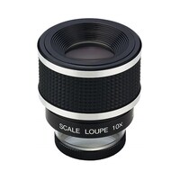 クリアー光学 0.1mm目盛付 スケールルーペ 10倍 28mm 収差補正レンズ