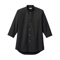 ボンマックス メンズスタンドカラー七分袖シャツ ブラック 5L