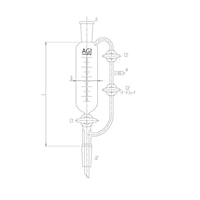 旭製作所 セミ・ミクロ ウィットマー分留受器 ガラスコック 30mL 160mm