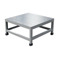 アズワン アルミ製溶接一体構造型作業台 一段(完成品) W600×D600×H300