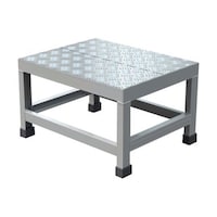 アズワン アルミ製溶接一体構造型作業台 縞板タイプ 一段(完成品) W500×D400×H300