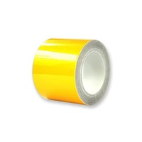 セーフラン安全用品 再帰反射ラインテープ 黄 100mm×22m 厚0.16mm 剥離紙有