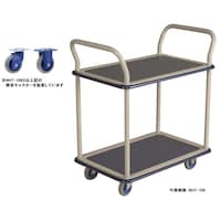 金沢車輌 小型静音スチール2段台車 850mm (両ハンドル付)