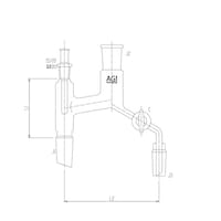 旭製作所 セミ・ミクロ 簡易分留器 ガラスコック 15/20