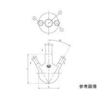 旭製作所 三ツ口フラスコ 1,000mL 29/42・24/40