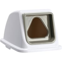 テラモト エコ分別カラーペールW65 蓋 灰 三角穴 ペットボトル