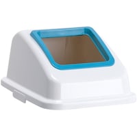 テラモト エコ分別カラーペールW45 蓋 青 オープン もえないゴミ