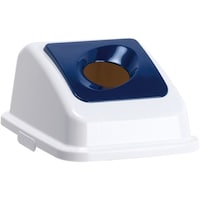 テラモト エコ分別カラーペールW45 蓋 紺 丸穴 あきかん