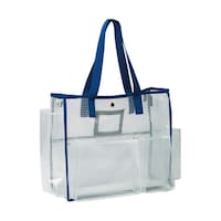 テラモト BMトートバックS 透明タイプ ブルー