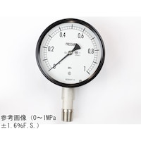 アズワン 密閉型圧力計(100Φ) 立形A枠 0.06MPa