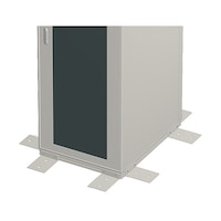 摂津金属工業 ラックスタビライザー (全面用) W150×H137×D205mm 3.6kg ホワイトグレイ 2個入