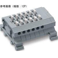 サトーパーツ 中継用スクリューレス端子台 DINレール取付タイプ 端子間ピッチ5.0mm 6P