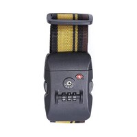 ロッジ ロジック TSAスーツケースベルト 3ダイヤル イエロー×ブラック