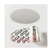 セーフラン安全用品 セキュリティシール(楕円形) 20×40mm シルバー