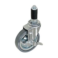 矢崎化工 イレクター パイプキャスター 100Φゴム車 ストッパー付きYGR100S ST