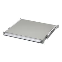 摂津金属工業 1U引き出しユニット W482×H43.7×D450mm 8kg ホワイトグレイ