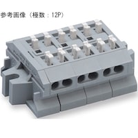 サトーパーツ 中継用スクリューレス端子台 パネル取り付け 端子間ピッチ5mm 1極4穴 7P