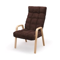 アイリスオーヤマ ウッドアームチェア ブラウン L