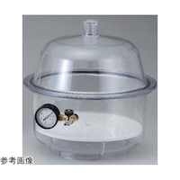 ニッコー ポリカーボデシケーター RD300V真空計付(側面) 207064