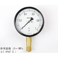 アズワン 密閉型圧力計(100Φ) 立形A枠 0.4MPa BE10141