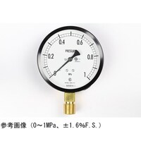 アズワン 普通形圧力計(Φ100) 立形A枠 0