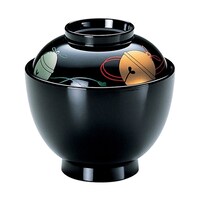 福井クラフト 耐熱3.5寸 玉子椀 黒/鈴 内黒