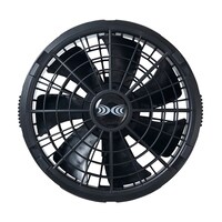 空調服 ワンタッチファン 18.0V 超大風量瞬間冷却ターボモード搭載 ブラック 1セット(2個入)