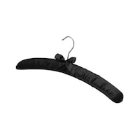 三和 サテンハンガー ブラック(フック銀)10本