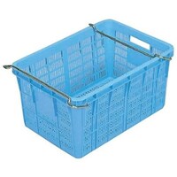 岐阜プラスチック工業 プラスケツト ブルー 持手付 外寸(mm):705×493×342 外寸(mm):662×464×332
