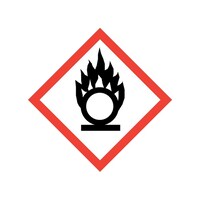 セーフラン安全用品 GHSラベルステッカー 支燃性・酸化性物質 40×40mm 500枚