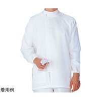 ミドリ安全 クリーンウェア 男女共用 無塵衣上衣 ホワイト LL